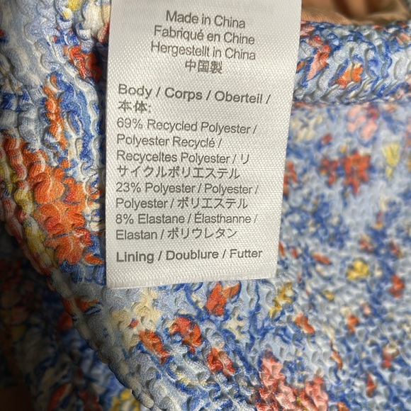 J Crew Scrunchie Hipster Bikini Bottom Blue Afternoon Floral L(12-14) NWT - Picture 6 of 6